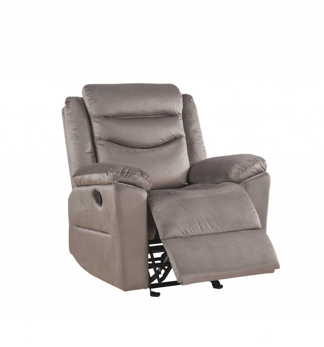 Velvet Recliner - Brown