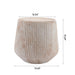 Fluted Drum Accent Coffee Table For Indoor / Outdoor - Beige / Yellow Home Essentials