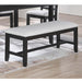 Dining Set 6 Piece With Table And Upholstered X Back Chairs - Charcoal Home Essentials