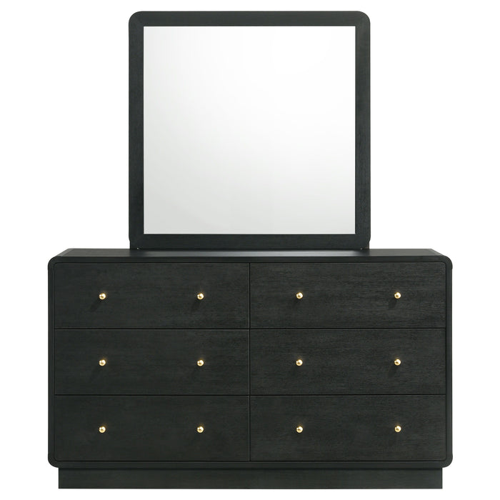 Cavelle - 6-Drawer Dresser And Mirror - Black