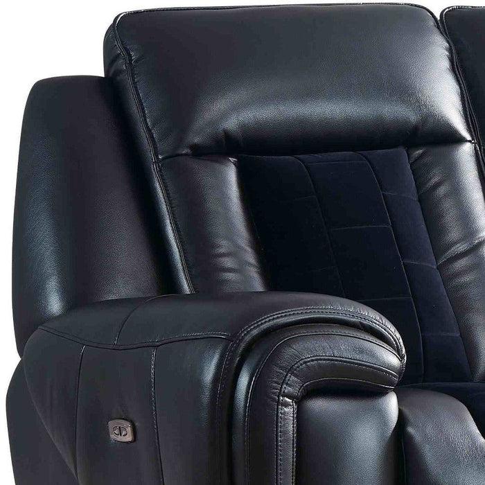 Power Reclining Loveseat With Storage - Black