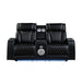Electra - Power Reclining Loveseat With Power Headrests, Console, Speakers, Massage, LED Lighting And USB Control Matrix Furniture Group