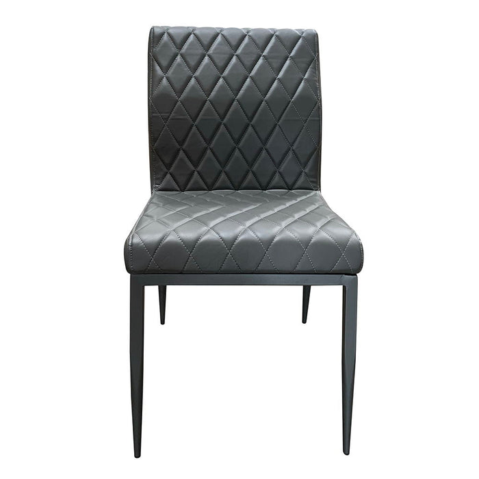 Cargo - Chair - Gray Synthetic Leather & Gunmetal ACME