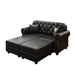 Upholstered Sofa With Nailhead Trim, Rolled Armrests With Ottoman Home Essentials