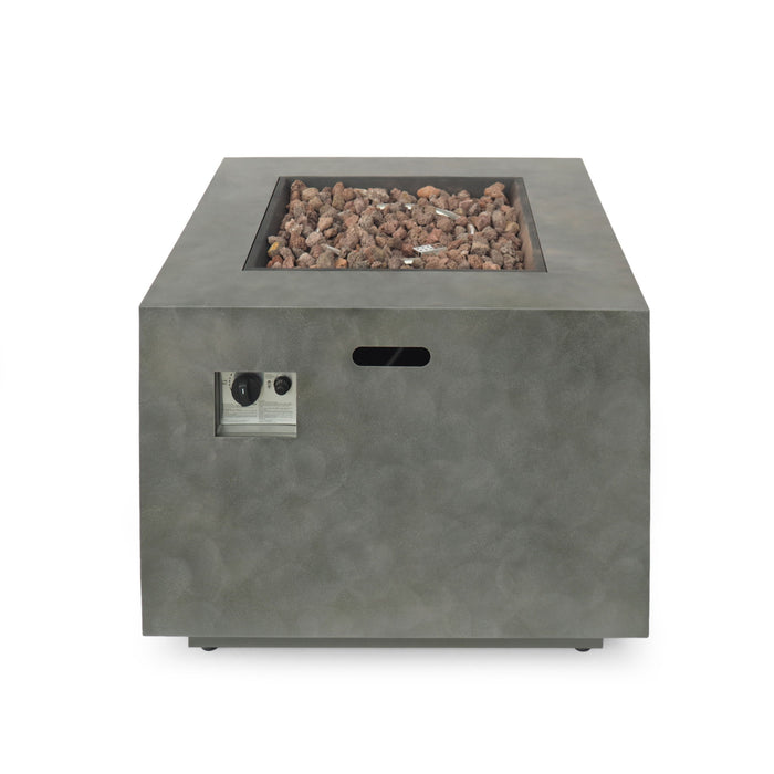Outdoor Patio Gas Burning Fire Pit Table 50,000 Btu, Square
