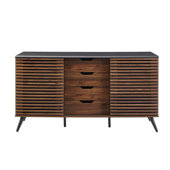 Contemporary Sliding Slat Door Sideboard
