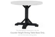 Valebeck - Round Drm Counter Table Base - Black / Brown Signature Design by Ashley®