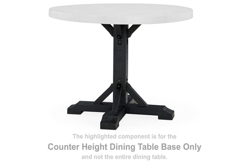 Valebeck - Round Drm Counter Table Base - Black / Brown Signature Design by Ashley®