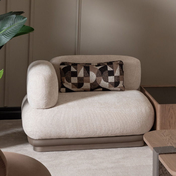 Bristol Point - LAF Chair - Fawn / Saddle Brown Michael Amini