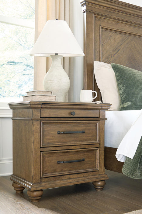 Karallin - Three Drawer Night Stand - Medium Brown Signature Design by Ashley®