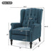 Armchair Recliner With Pushback Mechanism And Wingback Design Noble House