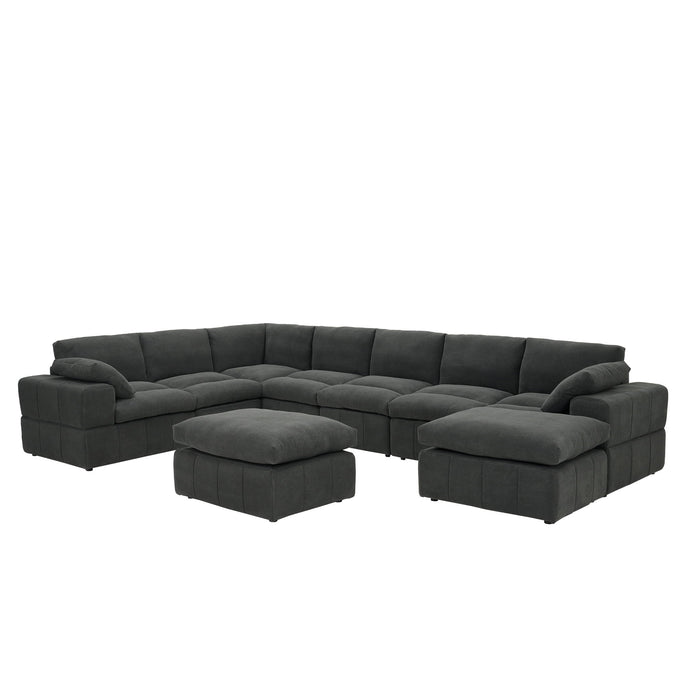 Sectional, Large Arms, Toss Pillows Included Home Essentials