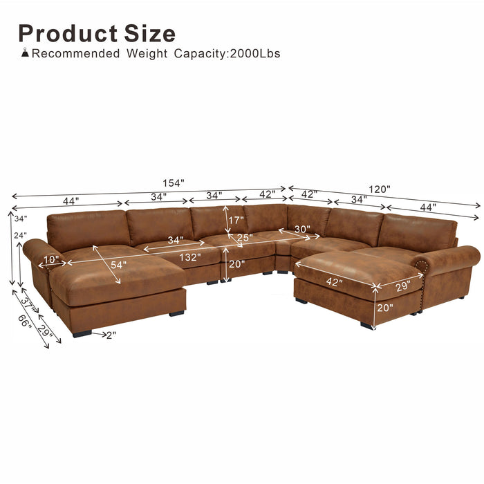 Modular Sectional - Brown Home Essentials