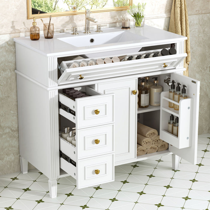 Bathroom Vanity With Sink, 3 Drawers & 2 Doors Hearth and Haven