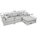 Corner Chaise L-Shaped Sectional Sofa Bed Home Essentials