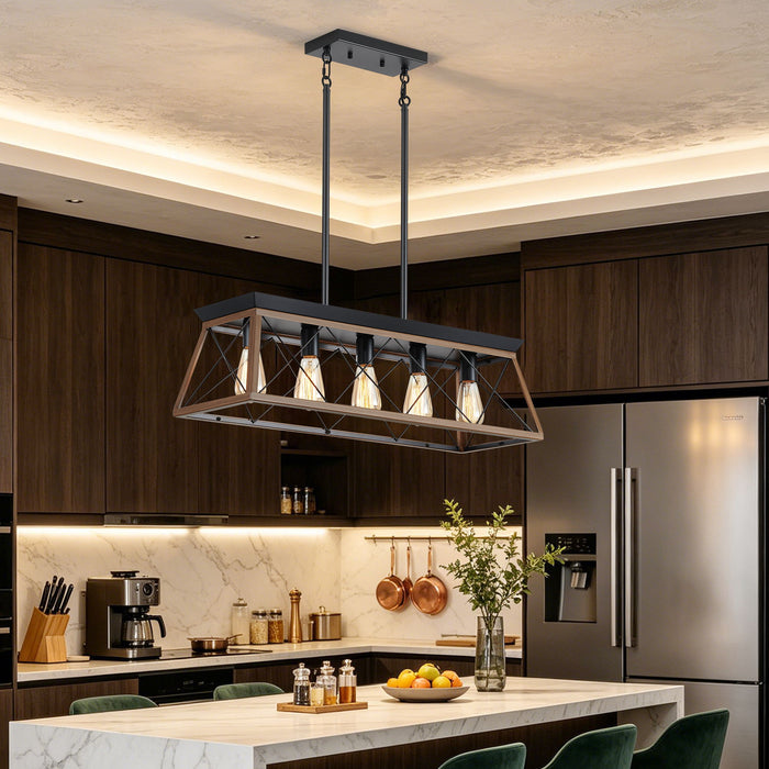 Chandelier Pendant Light For Dining Room Kitchen, 5 Light Fixture With Adjustable Height Daily Nest