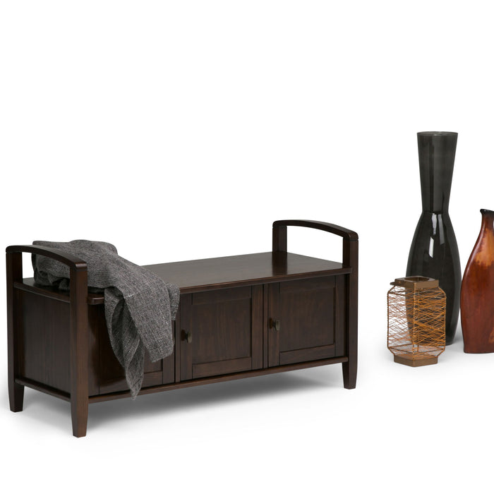Warm Shaker - Handcrafted Entryway Storage Bench Simpli-Home