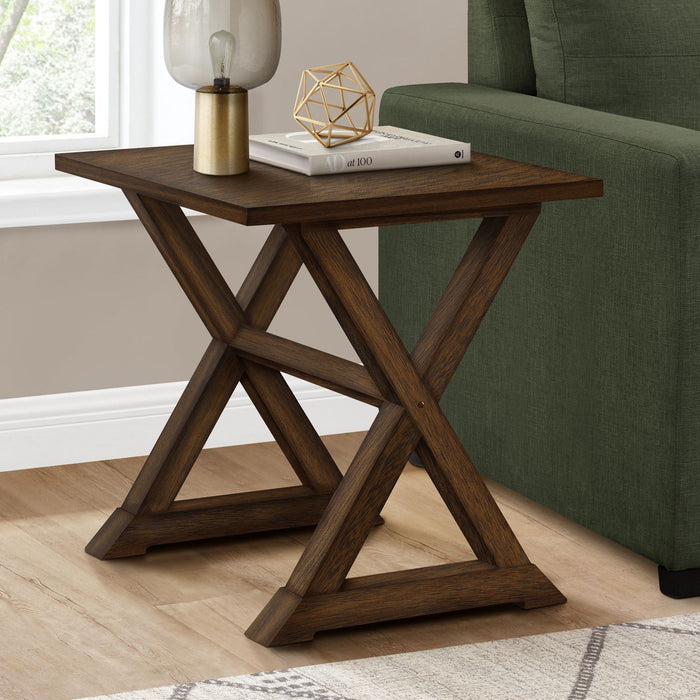 Compact Accent End Table, Square, Transitional 8th Street