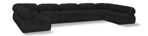 Ames - 7 Piece Boucle Fabric Modular Sectional Meridian Furniture