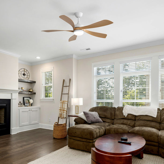 45" Ceiling Fan With DC Motor Smart App Control Quiet Reversible Operation Dimmable Lighting And Timer Daily Nest