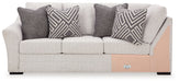 Koralynn - Laf Sofa with Corner Wedge - Stone Benchcraft®