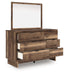 Chirason - 3 Pc. - Full Panel Storage Bed, Dresser And Mirror - Brown Signature Design by Ashley®