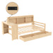 Corner Daybed With Storage Drawers, Desk, Charging Port & Bookcase Home Essentials