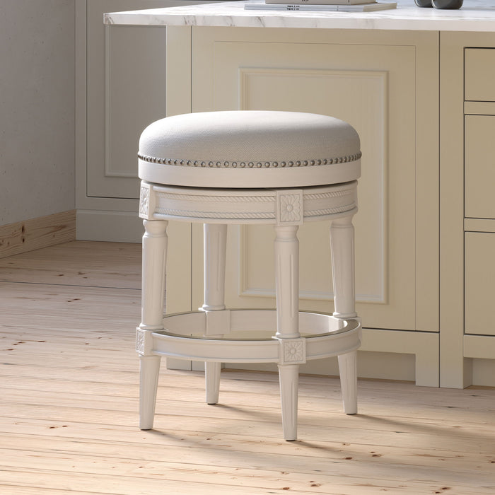 Rustic Elegance Backless Swivel Stool Home Essentials