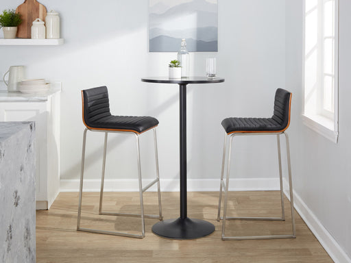 Mason Mara - Contemporary Fixed Height Barstool (Set of 2) Lumi Source