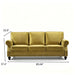 3 Seater Sofa With Nailhead Trim And Turned Legs For Living Room US Pride