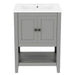 Modern Bathroom Vanity With Sink And Open Shelf Hearth and Haven