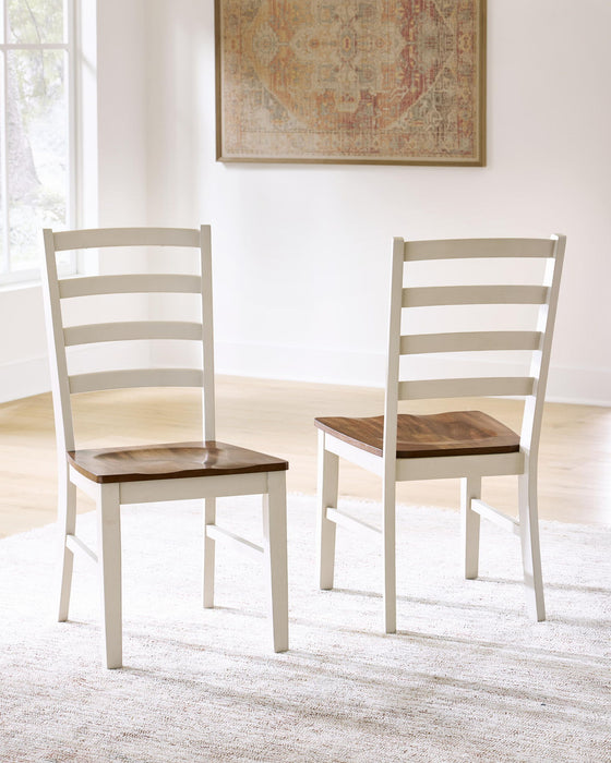 Brinfern - Dining Room Side Chair (Set of 2) - Brown / Antique White Signature Design by Ashley®