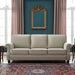 3 Seater Sofa With Nailhead Trim And Turned Legs For Living Room US Pride