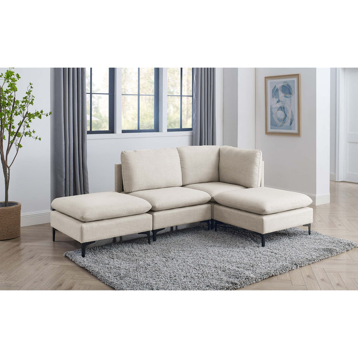 Upholstered Modular Sectional With Tall Legs, Medium Firm Seat Home Essentials