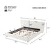 Upholstered Wingback Platform Bed Frame, No Box Spring Needed Noble House