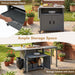 Foldable Outdoor Prep Station BBQ Cart With Trash Rack Hearth and Haven