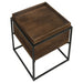 Ondrej - Square Accent Side Table With Removable Tray - Dark Brown Furniture Max