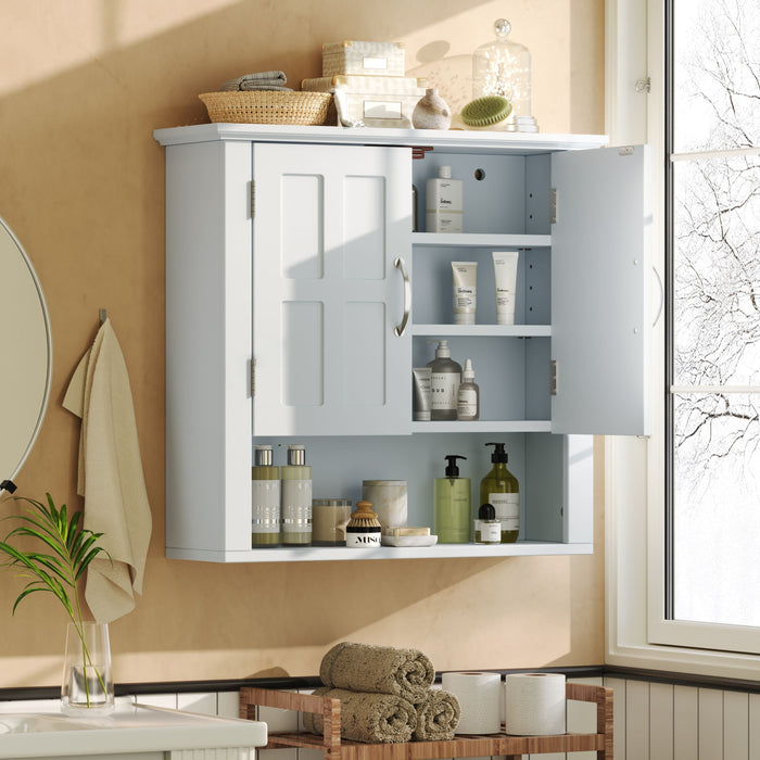 Multi Functional Wall Mounted Cabinet With Adjustable Shelves For Bathroom Noble House