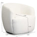 Mina - Swivel Chair - White Ashcroft Furniture