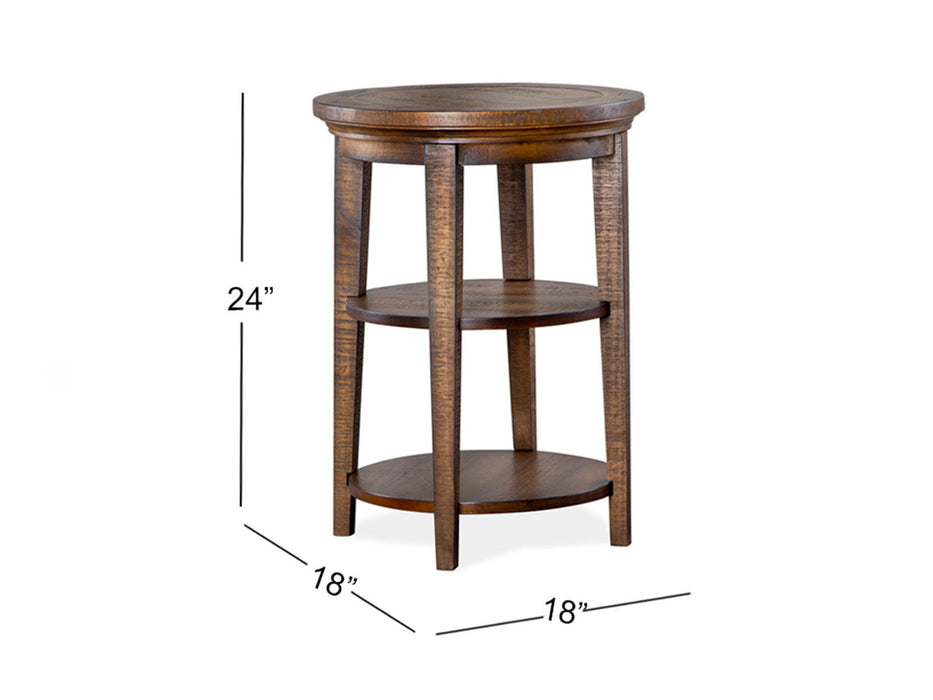Bay Creek - Round Accent End Table - Toasted Nutmeg Magnussen Furniture