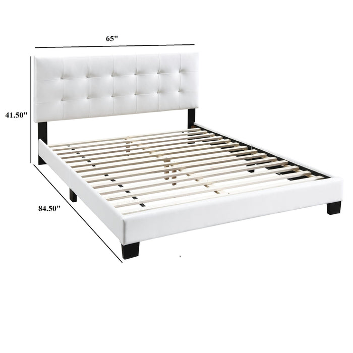 Contemporary Style Bed, Rectangle Headboard Home Essentials