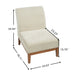 Upholstered Accent Chair - Beige / Walnut Noble House