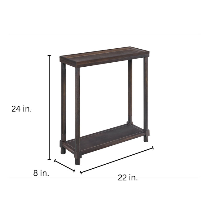 Narrow Side End Tables With Shelf (Set of 2) Home Essentials