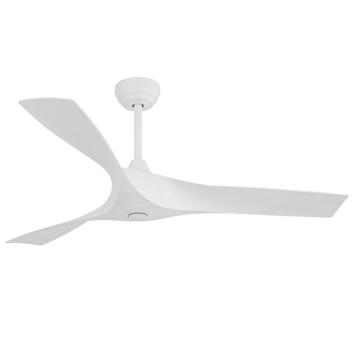 52" Ceiling Fan With Remote Control, Quiet Reversible DC Motor, For Indoor Outdoor Use - White Daily Nest