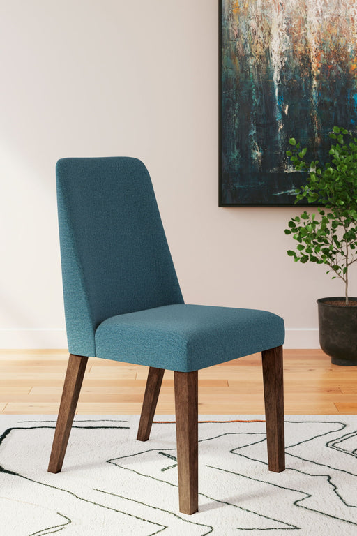 Lyncott - Dining Uph Side Chair (Set of 2) - Blue / Brown Signature Design by Ashley®