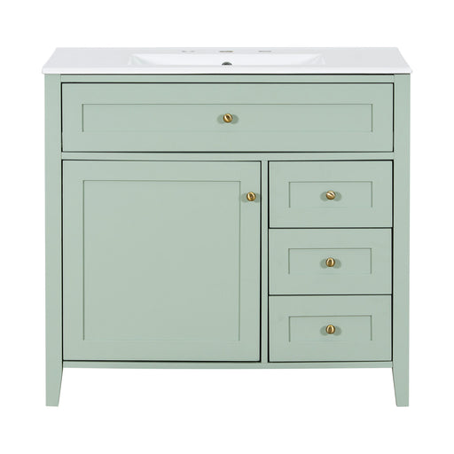 Bathroom Vanity With Sink, Cabinet With 3 Drawers And Adjustable Shelf Hearth and Haven