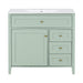 Bathroom Vanity With Sink, Cabinet With 3 Drawers And Adjustable Shelf Hearth and Haven