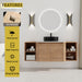 Wall Mounted Bathroom Vanity With Art Sink, 2 Storage Shelves, Soft Close Door Home Essentials