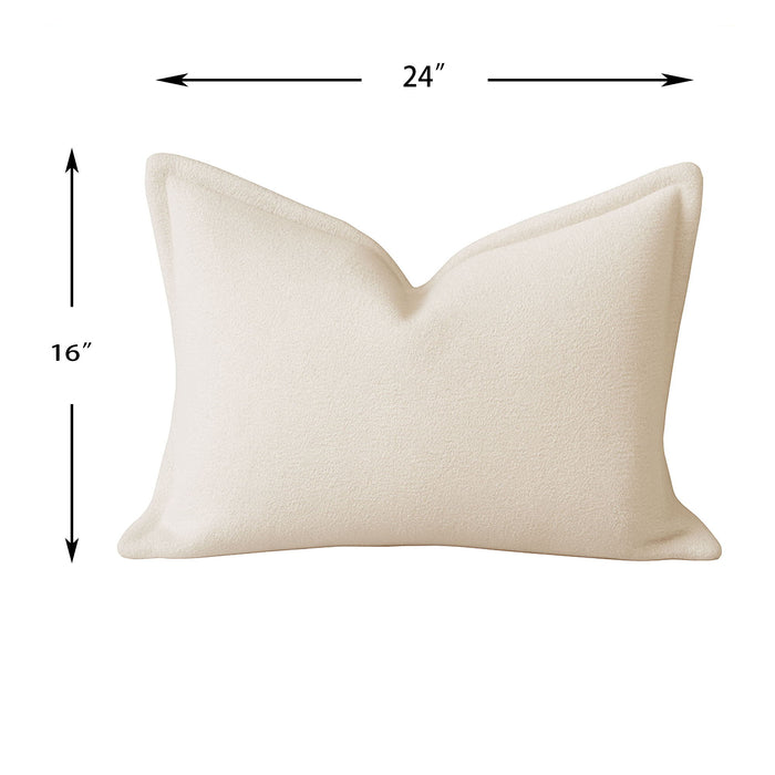 Homey Cozy - Comfort Textured Throw Pillow - Ivory