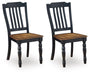 Clorazi - Dining Room Side Chair (Set of 2) - Black / Brown Signature Design by Ashley®